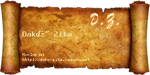 Dakó Zita névjegykártya